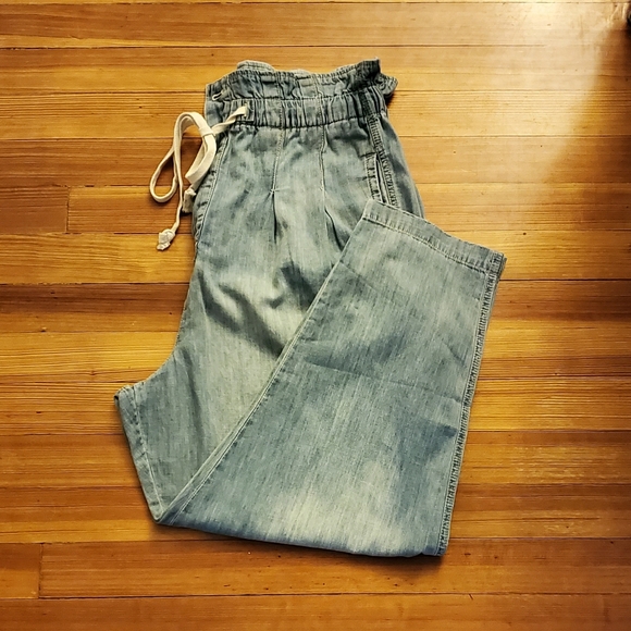 Free People Pants - Free People Margate Pleated Trousers, Light Blue, Size L, EUC